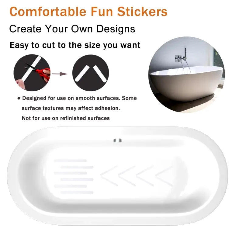 💪Large Size PEVA Waterproof Transparent Anti Slip Stair Grip Stickers