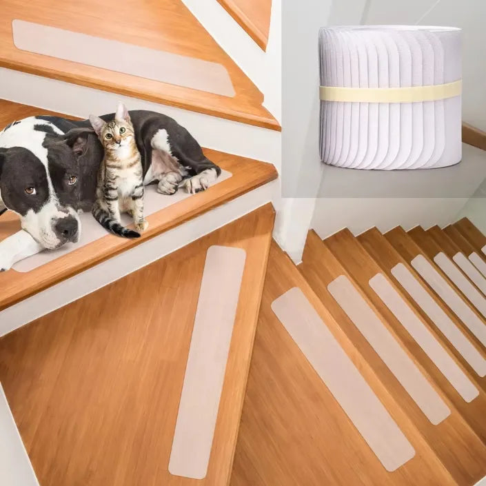 💪Large Size PEVA Waterproof Transparent Anti Slip Stair Grip Stickers
